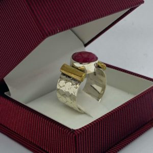 Ring-with-reddish-stone